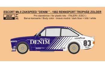 Decal – Ford Escort Mk.II Zakspeed "Denim" - 1982 Rennsport Trophäe Zolder 1/24